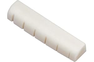 SJLAUX 43MM Unbleached Pure Bone Nut Guitar Slotted Bone Nut For Electric Guitar 43X6MM