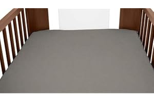 BABYMAM Terry Towelling Fitted Sheet 140x70cm Nursery Baby Cot/Cotbed/Mattress (Grey)