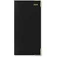 Letts Roma Slim week to view with appointments, notes & planners 2024 leather diary - black
