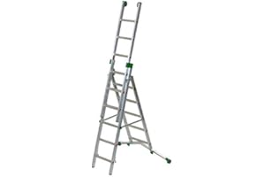 FACAL Echelle Direct - Echelle transformable aluminium 3 plans (dont 1 détachable) avec fonction rattrapage de niveau