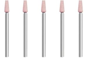 MINIPOWERTOOLS 5x Schleifspitze Edelkorund rosa [Ø 4 x 10 mm] Schleifstein für Dremel, Proxxon