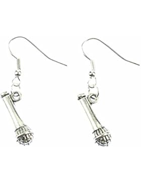 Mikrofon Ohrringe Mikrofonohrringe Miniblings Sänger Musik Sound Mikro silber