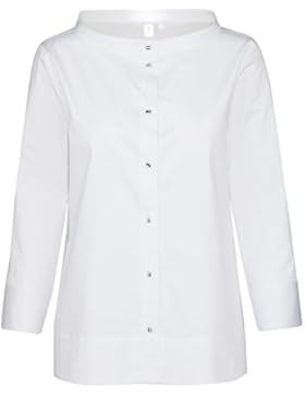 SEIDENSTICKER Damen Bluse Schwarze Rose Langarm Stretch Uni / Uniähnlich Fashion-Bluse