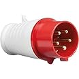 KAMSTEALTH Industrial Plug and Socket Set 3 Phase 5 Pin 32 Ampere (plug)