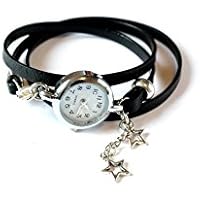 Wickeluhr, Leder mit Charms Stern