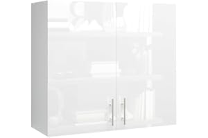 JD Greta 800mm Kitchen Wall Cabinet with Door – Wall Unit – White Gloss – Modern Storage Cupboard