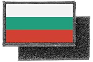 AKACHAFACTORY Flag Patch Printed Badge Country Bulgaria