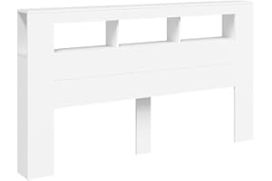 vidaXL Sänggavel LED vit 180x18,5x103,5 cm konstruerat trä