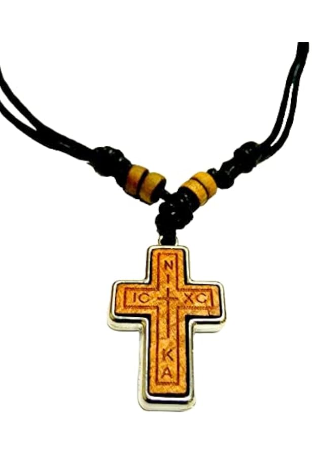 Pendentif Chrétien Orthodoxe Avec Croix En Bois – Collier Corde Réglable – Bijou Religieux Fait Main - 6
