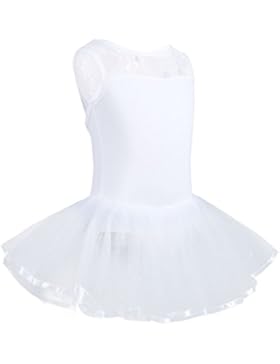 iiniim Mädchen Kleider Ballettkeider Ballettanzug Turnanzug Trikot Tanz Leotard Kleider mit Tüll Rock