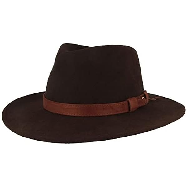 Chapeau Panama Fedora Classique Pour Homme Et Femme - Taille Réglable 56-58 Cm, Laine Et Coton, Avec Kit De Nettoyage Inclus