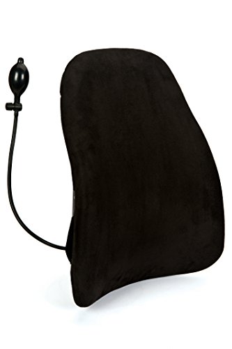Obus Forme Ergonomic Customizable Backrest Cushion W/ Adjustable & Inflatable Lumbar Support Black