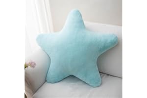 CHAMPRACER Kuschelkissen Kinder Sternkissen, Weiche Flauschige Sternform Zierkissen Sofakissen, Plüsch Kissen Dekokissen für Mädchen & Jungen Zuhause Schlafzimmer Deko (Blau,40cm)
