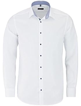 ETERNA Modern Fit Hemd extra langer Arm New Kent Kragen weiß AL 68