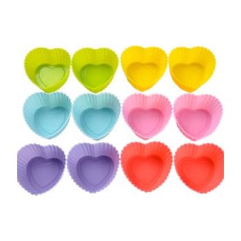 Freshware Silikon-Muffinformen, 12er Set In Rot/schwarz – Wiederverwendbar, Lebensmittelecht, Für Ofen, Mikrowelle & Gefrierschrank