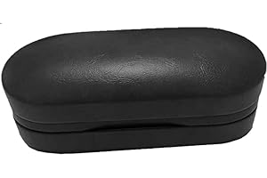 OOYES Eyeglasses and Contact Lens Case - 2 in 1 Double Sided Portable Glasses Case - Leakproof, Tweezers and Applicator Included (Red, Blue, Black)