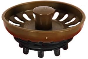 Aqualy® - Tapón para fregadero con rejilla, color marrón