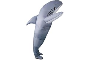 FXICH -Disfraz de tiburón inflable para persona adulta, para Halloween, carnaval, fiestas