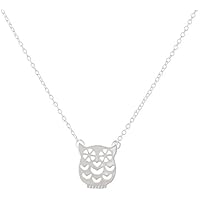 Selia minimalistische Eulen Halskette Glück Vogel Kette Uhu Silber Schmuck Damen Modeschmuck handgemacht Geschenk