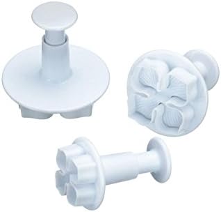 Domire Set of 3 Sugarcraft Cake Decorating Plunger Plunger Cutters