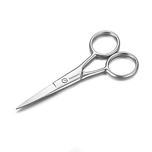 Saxhorn Beard & Moustache Scissors – Facial Hair Scissors – Forged & Chrome Plated Stainless Steel - Image 3