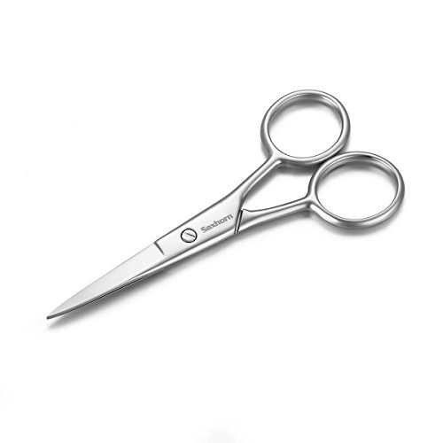 Saxhorn Beard & Moustache Scissors – Facial Hair Scissors – Forged & Chrome Plated Stainless Steel - Image 4