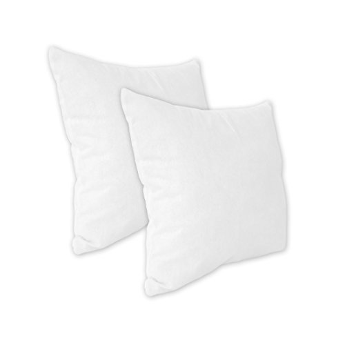 Qool24 Innenkissen 2er bis 10er Pack Set Füllkissen 100% Baumwolle 22 Größen in Weiß mit Reißverschluss 2er Pack 25 x 50 cm - 2