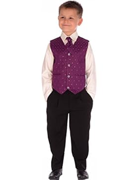 Poshtotz 4-teiliger Anzug für Jungen, Schwarz/Violett