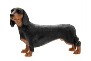 TAMERSGIFTS Dog Ornaments Dog Figure Gifts Dog Statues (Black Dachshund Dog Statue)