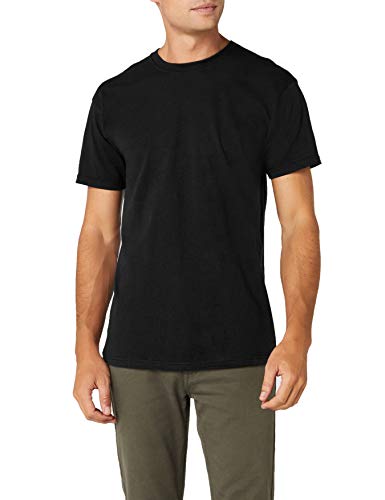 Fruit of the Loom Premium Tee Single, Camiseta manga corta para Hombre, Negro (Black), Large