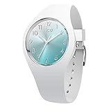 türkische uhren replica Wasserdichtigkeit: 10 bar Ice-Watch - Ice Sunset Turquoise - Weiße Damenuhr mit Silikonarmband - 015745 (Small)