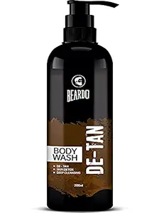 Beardo De-Tan Body Wash for Men, 200ml | De-tan for men | Caffeine Body Wash | With Coffee & Aloe Extracts | For Body & Face | Refreshing Fragrance?