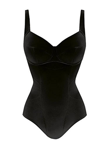 BODY PLAYTEX PURE CONTROL P001X NERO - BEIGE COPPE B C D (36 C - IT 4 C, NERO)