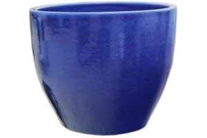 Hentschke Keramik Pot de Fleur Grande Bleu Ø 30 x 24 cm - avec Trou de Drainage - Forme 122.030.64 - grès ceramique résistant au Gel - La qualité de