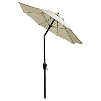 Kai Wiechmann Sonnenschirm Balkony ø 150 cm, weiß, für Strand & Balkon