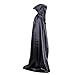 Produktbild Vidlan Damen Herren Halloween Umhang Karneval Fasching Kostüm Cape mit Kapuze (Schwarz)