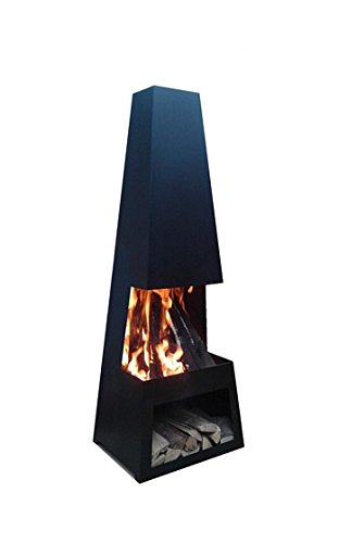 Pular Gartenkamin 44x37x122 cm. Schwarz