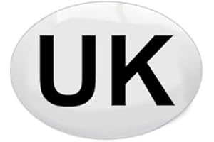 Simply Auto ST31 UK Self Cling Oval Car Sticker - EU Travel Law