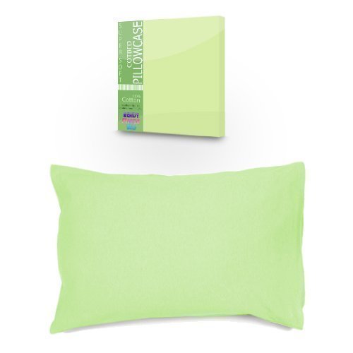 Childrens Pure 100% Cotton Cot / Cotbed Pastel Green Pillowcase