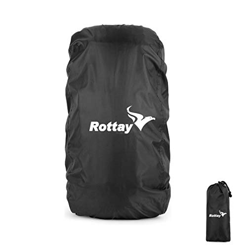 Rottay - Copertura impermeabile per zaino da escursionismo/campeggio/arrampicata/ciclismo (L, nero)
