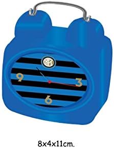 INTER - MINI TWIN BELL STEEL ALARM CLOCK - BLUE -