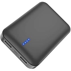 Batterie Externe 10000mAh, Luvfun Power Bank Chargeur Portable 2 Ports USB Portable Chargeur de Batterie pour Tous Les Smartphones- Noir