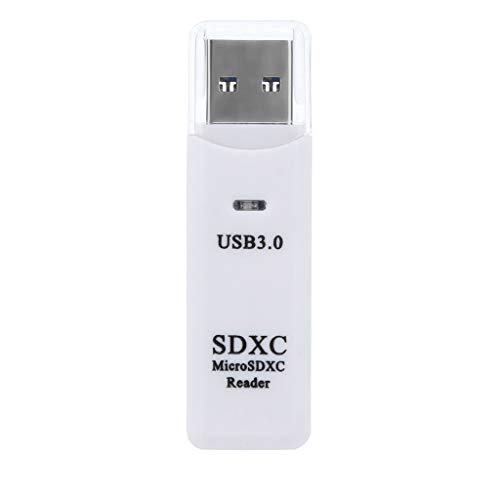 Huichang 2 in 1 USB 3.0 HighSpeed Memory Card Reader Adapter for Micro SD TF (White)