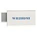 Produktbild AXB - Wii zu HDMI Full HD 480p 720p 1080p Konverter / Adapter Stick | Konsolenadapter skaliert | skaliert Wii Signal auf 480p | Wii an Tv Beamer Monitor anschließen for Nintendo Wii | Output Video 3.5mm Headphone | (Weiß)