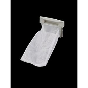 Gray Plastic Frame White Mesh Bag Lint Filter for Washing Machine - Image 3