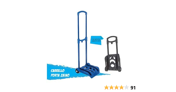 Carrello porta zaino CIAC nero pieghevole leggero e funzionale (Blu) :  Amazon.it: Commercio, Industria e Scienza