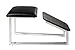 Produktbild Hocker mit Schuhablage, L70 x B28 x H41 cm, schwarze Ledersitzfläche, Schuhanprobe