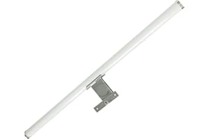 FactorLED Lámpara de Espejo Baño LED 8W, 60cm, IP44 a prueba de agua, Aplique Pared Cromado Luz Blanca Natural 4000K Gran luminosidad (8w - 60cm)