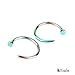 TianQin WY Small 316L Surgical Steel Open Nose Ring / Hoop Cartilage Piercing Stud Body Piercing Thickness 0.8mm and 8mm Diameter (8mm 10pcs)