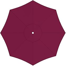 PARAMONDO Toile de rechange pour parasol avec Air Vent pour grand parasol Paragrandi (5m / ronde), bordeaux